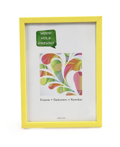 PINIA, drewniana ramka do zdjęć kolorowa żółta (2).JPG