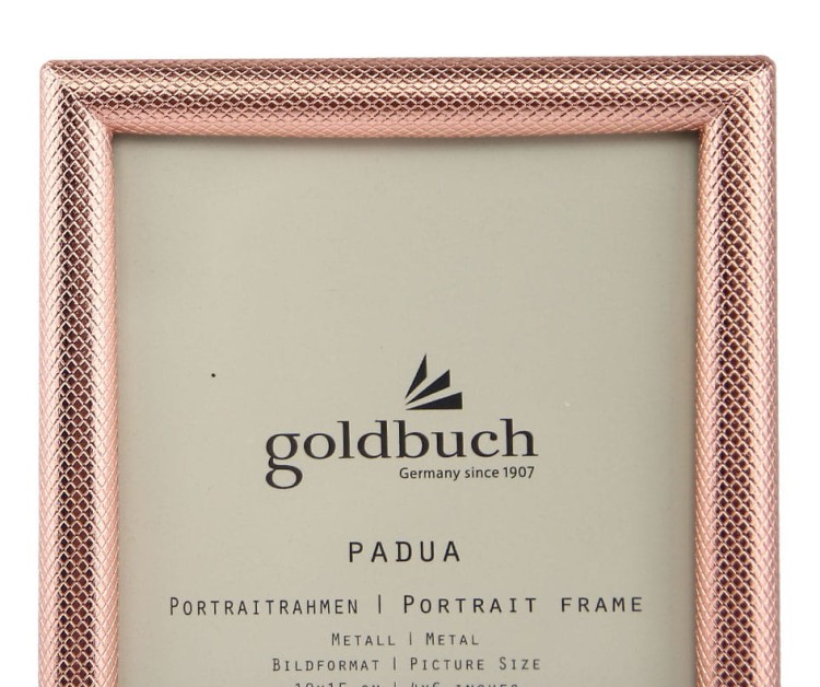 gold buch padua, ramka metalowa dekoracyjna do 10x15, ramka miedziana do zdjęć, ramka lekko różówa foto (9).JPG