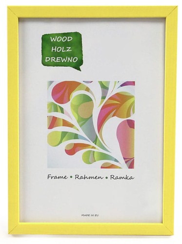PINIA, drewniana ramka do zdjęć kolorowa żółta (2).JPG