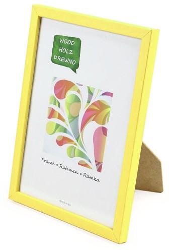 PINIA, drewniana ramka do zdjęć kolorowa żółta (3).JPG